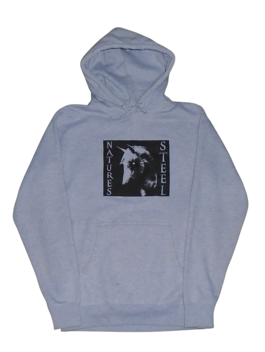 "Horse eye" heather grey hoodie